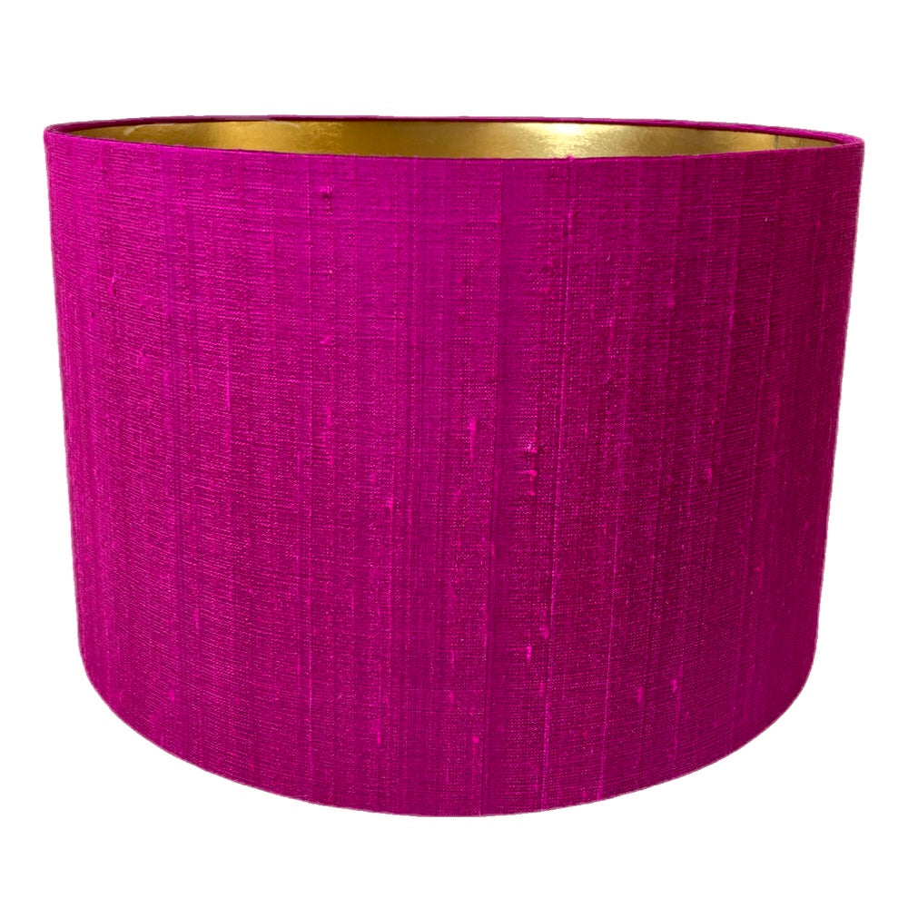 Lampenkap hot pink zijde Ø 30 cm